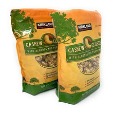 Load image into Gallery viewer, (Pack of 2) Kirkland Cashew Clusters with Almonds and Pumpkin Seeds Gluten Free 32oz