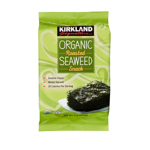 (Pack of 10) Kirkland Signature Organic Roasted Seaweed Snack  0.6oz