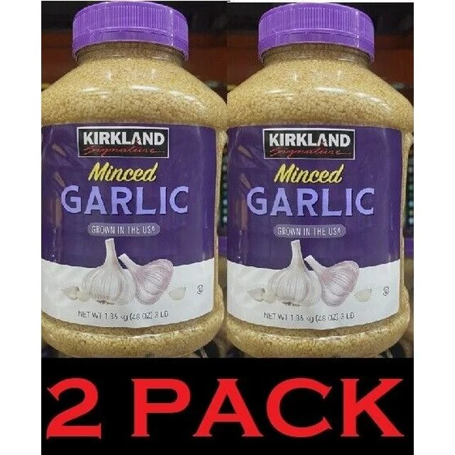 Pack of 2 - Kirkland Signature Minced California Garlic, 48oz