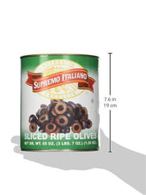 Load image into Gallery viewer, Supremo Italiano Slice Black Olives - 55 Oz