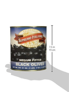 Supremo Italiano Medium Pitted Ripe Olives - 51 Oz