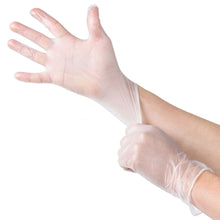 Load image into Gallery viewer, Smooth Touch 200 Disposable Vinyl Gloves, Non-Sterile, Powder-Free, Food Service Grade, Medium Size [2x100 Pack]