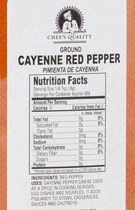 Chef's Quality Ground Cayenne Red Pepper Powder