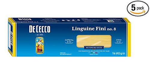 De Cecco Semolina Pasta, Linguine Fini No.8 - 1 lb - 5 Pk