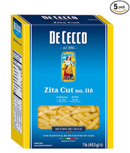 Load image into Gallery viewer, De Cecco Semolina Pasta, Zita Cut No.118 - 1 lb - 5 Pk