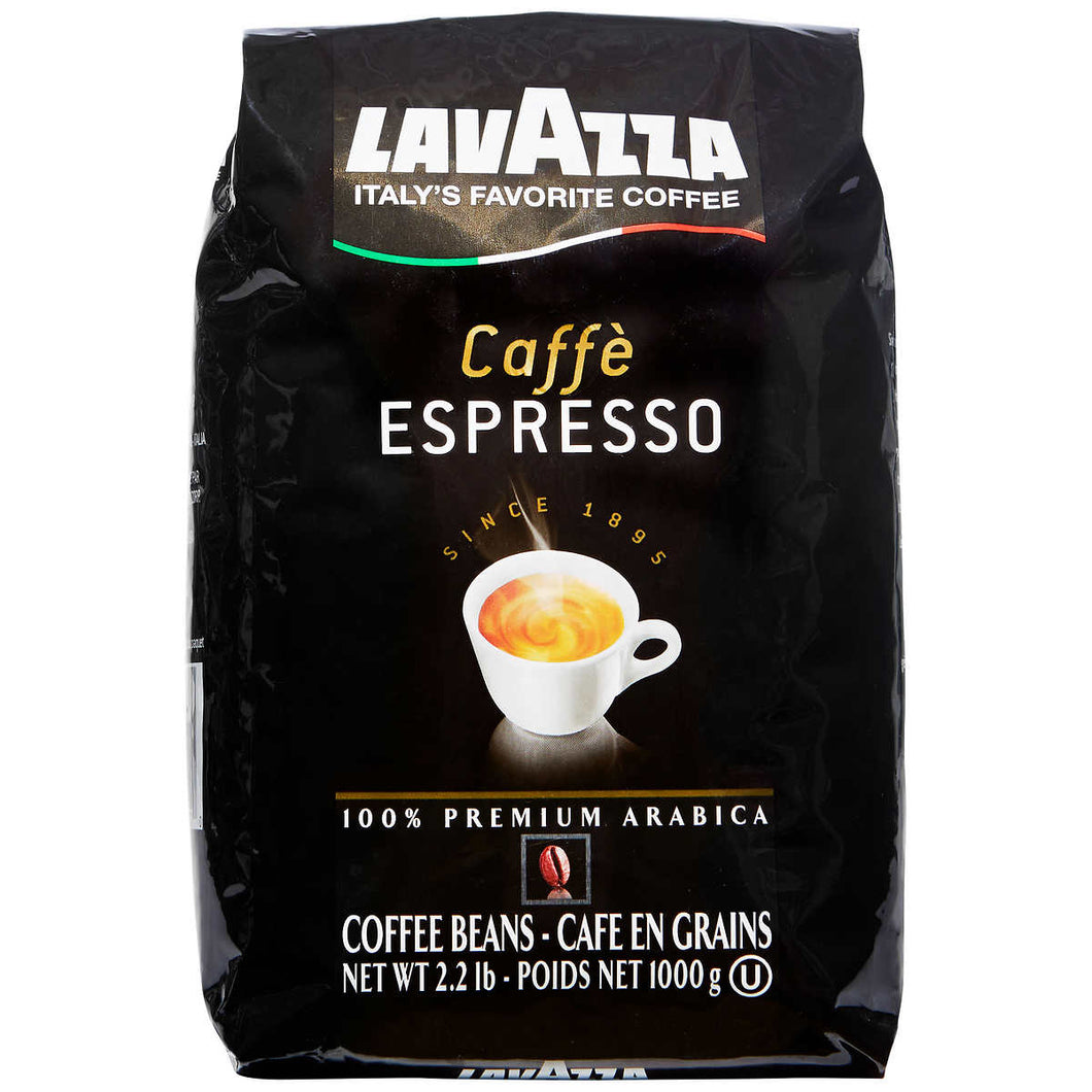 Café espresso Lavazza, 100 % café árabe de grano entero, 35.3 oz