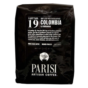 Parisi Artisan Coffee Cup of Excellence Lot #19 Colombia La Miranda Whole Bean 2 lb.