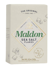 Load image into Gallery viewer, Maldon Salt, Sea Salt Flakes, 8.5 oz (240 g), 2 Count, Kosher, Natural, Handcrafted, Gourmet, Pyramid Crystals