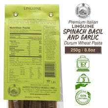 Load image into Gallery viewer, Morelli Pasta Garlic and Basil Linguine - Imported Pasta from Italy 8.8oz / 250g