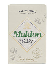 Load image into Gallery viewer, Maldon Salt, Sea Salt Flakes, 8.5 oz (240 g), 2 Count, Kosher, Natural, Handcrafted, Gourmet, Pyramid Crystals