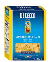 Load image into Gallery viewer, De Cecco Semolina Pasta, Orecchiette No.91, 1 Pound (Pack of 12)