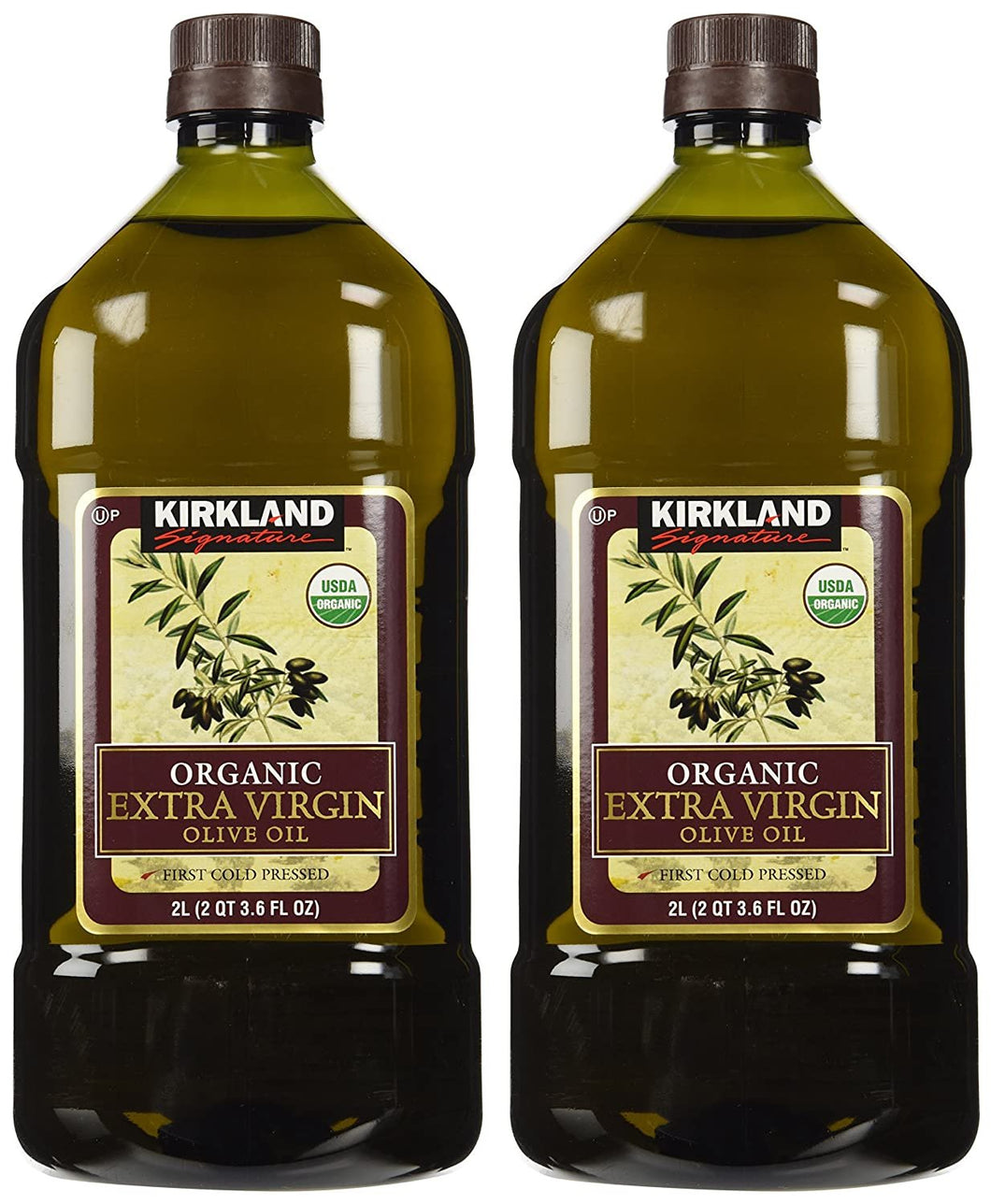 (Pack of 2) Kirkland Signature Organic Extra Virgin Olive Oil, 2 Liters