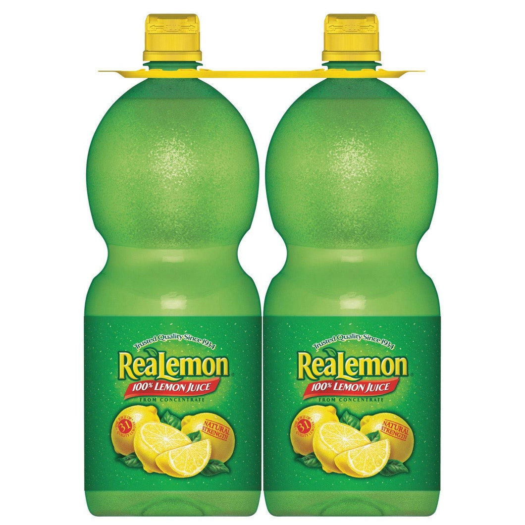 (Pack of 2) ReaLemon Lemon Juice, 48 Fl Oz,